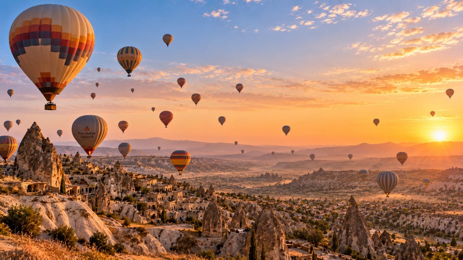Beautiful Sunrise Hot Air Balloons